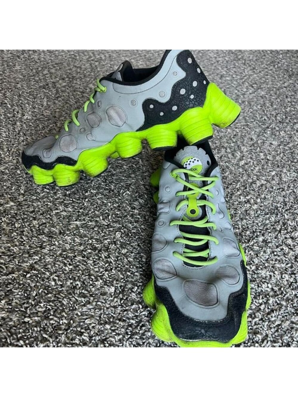 RARE Reebok ATV 19 Plus Neon Green All Terrain Sneakers Mens 13 Collectible - Picture 2 of 7